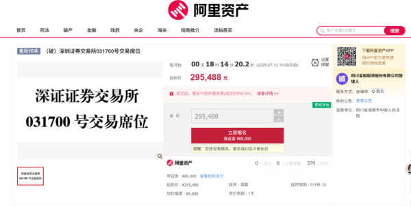 億策略 罕见！交易所4个席位，第9次拍卖！什么情况？
